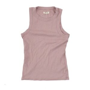 Madewell Supima® Cotton Rib CutawayTank Top | Mauve Pink - Size S
